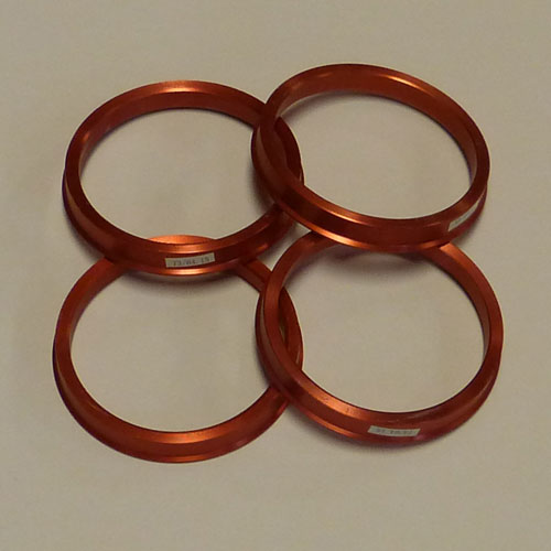 Hub Centric Rings (Premium Metal Rings) for Cars - (Set of 4) 1