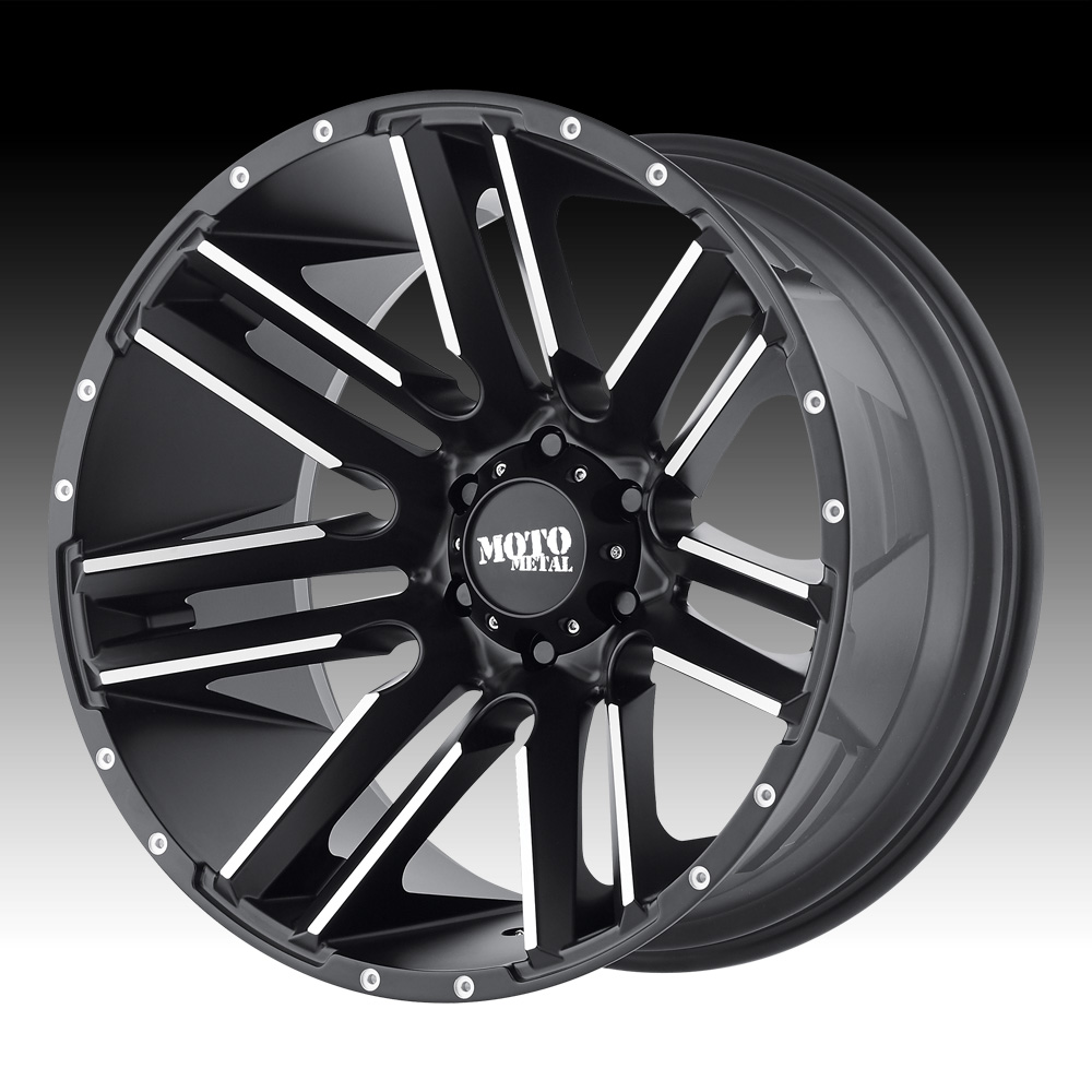 Moto Metal MO978 Razor Black Machined Custom Wheels Rims