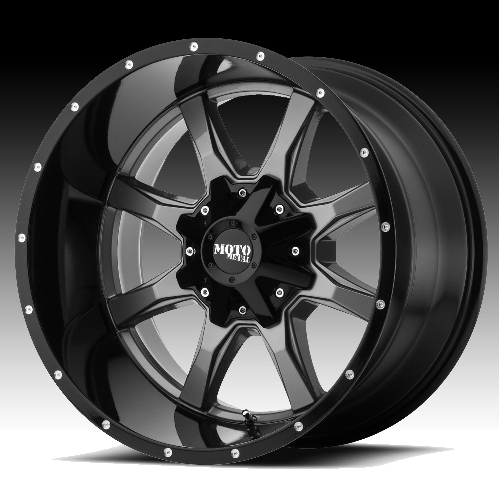 Moto Metal MO970 Gloss Gray / Black Custom Wheels Rims