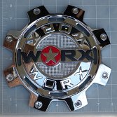 WRX-8899F / Worx Alloy 8-Lug Chrome Dually Front Bolt On Center Cap 2