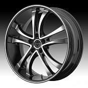 Asanti Black Label ABL-6 Machined Black Custom Wheels Rims