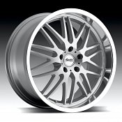 Advanti Racing A4 Kudos Silver w/ Machined Lip Custom Wheels Rim