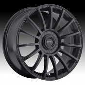 Drifz 306B Halo Satin Black Custom Rims Wheels