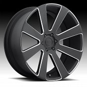 Dub 8-Ball S187 Satin Black Milled Custom Wheels Rims