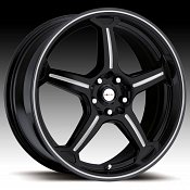Focal F01 F-01 172 Gloss Black with Silver Accents Custom Rims W