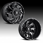 Fuel Cleaver Dually D574 Gloss Black Milled Custom Wheels Rims