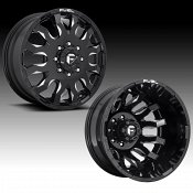 Fuel Blitz Dually D673 Gloss Black Milled Custom Wheels Rims
