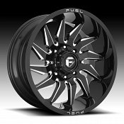 Fuel Saber D744 Gloss Black Milled Custom Wheels Rims