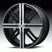 KMC Splice KM675 675 Satin Black Machined Custom Rims Wheels