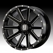 XD Series XD818 Heist Gloss Black Milled Custom Wheels Rims