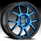 Konig Foil 17BL 4L Black w/ Blue Face Custom Rims Wheels
