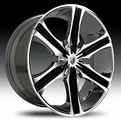 Lexani Arrow Chrome w/ Black Inserts Custom Rims Wheels
