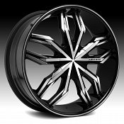 Lexani Arte Gloss Black Machined Custom Wheels Rims
