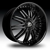 Lexani LX-10 Full Gloss Black Custom Wheels Rims