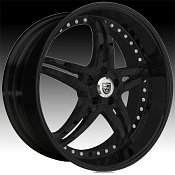 Lexani LX-15 Full Gloss Black Custom Rims Wheels