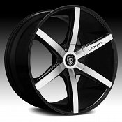 Lexani R-Six Machined Black Custom Wheels Rims