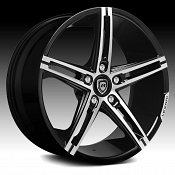 Lexani R-Three Machined Black Custom Wheels Rims