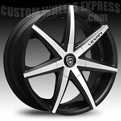 Lexani R-Seven / R7 Machined Flat Black Custom Wheels Rims