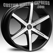 Lexani R-Six / R6 Flat Black Machined Custom Wheels Rims