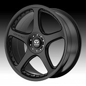 Lorenzo WL028 WL28 Satin Black Custom Rims Wheels