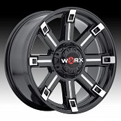 Worx Alloy 806 Triton Gloss Black with Milled Accents Custom Whe