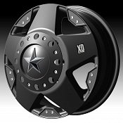 XD Series XD775 Rockstar Dually Matte Black Custom Wheels Ri