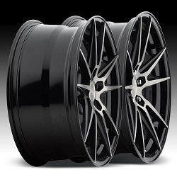 Niche Track M324 Gran Prix Machined Black DDT Custom Wheels Rims 2