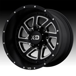 XD Series XD833 Recoil Satin Black Milled Custom Wheels Rims 3