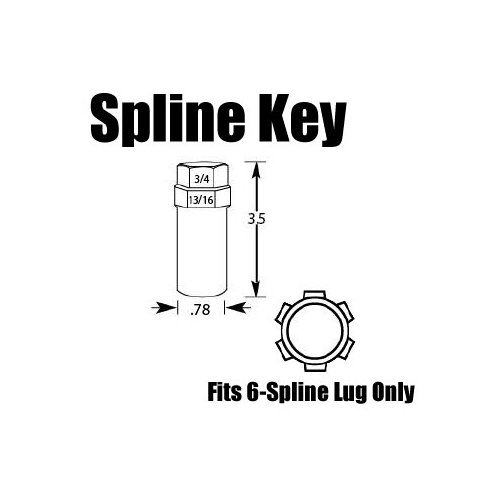 6-Sided Car Spline Key 1