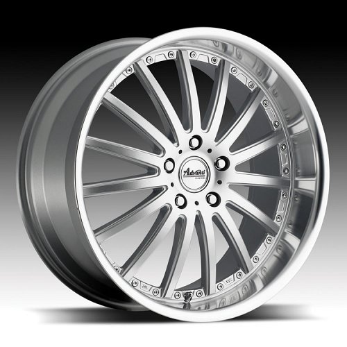Advanti Racing A8 Afoso Silver w/ Machined Face and Lip Custom Rims Wheels 1