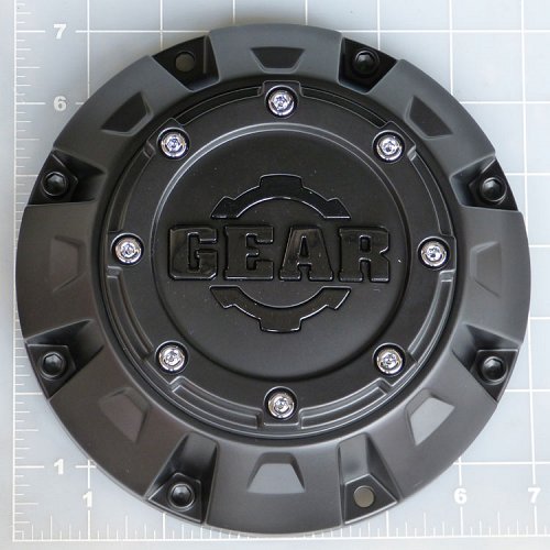 CAP-6C-M14 / Gear Alloy Satin Black with Gloss Black Gear Logo 1