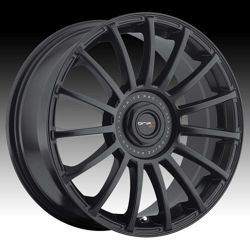 Drifz 306B Halo Satin Black Custom Rims Wheels 1