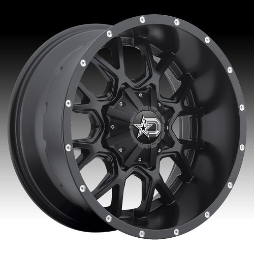 DropStars 645B DSM45 Satin Black Custom Wheels Rims 2