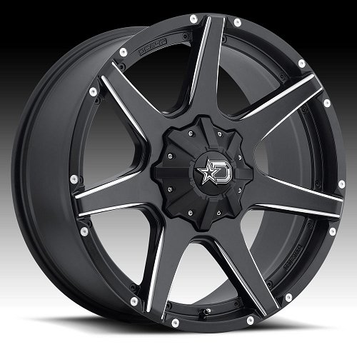DropStars 647BM Black Milled Custom Wheels Rims 2