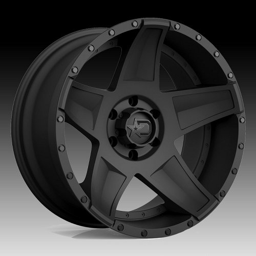 DropStars 648BB Satin Black Custom Wheels Rims 2