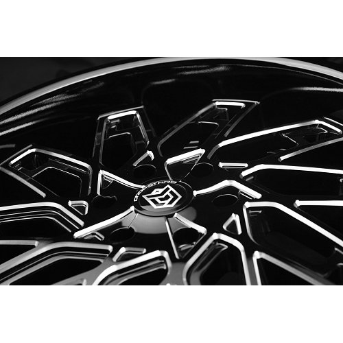 DropStars 656BM Gloss Black Milled Custom Wheels Rims 2