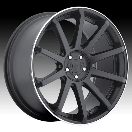 DropStars DS43 643B Satin Black Custom Rims Wheels 1