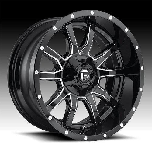 Fuel Vandal D627 Gloss Black Milled Custom Wheels Rims 1