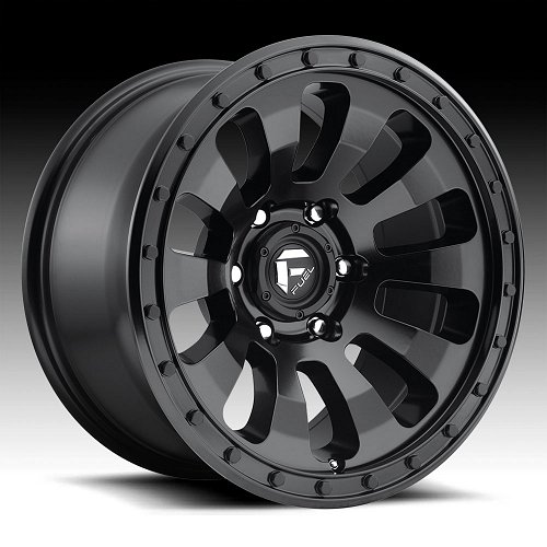 Fuel Tactic D630 Matte Black Custom Wheels Rims 1