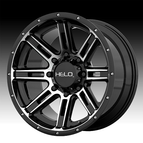 Helo HE900 Machined Black Custom Wheels Rims 1