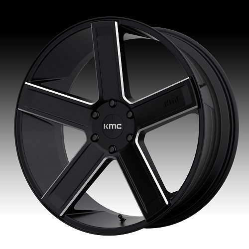 KMC KM702 Deuce Satin Black Milled Custom Wheels Rims 1