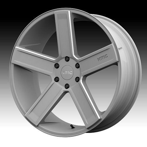KMC KM702 Deuce Satin Gray Milled Custom Wheels Rims 1