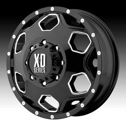 XD Series XD815 Battalion Dually Black with Milled Accents Custom Wheels Rims 1
