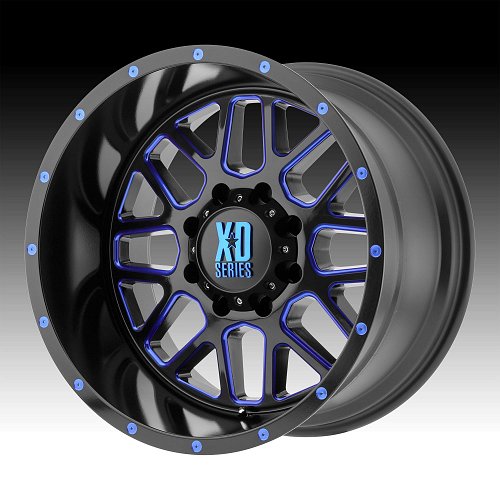 XD Series XD820 Grenade Blue Black Milled Custom Wheels Rims