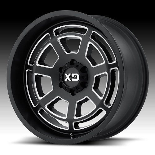 XD Series XD824 Bones Satin Black Milled Custom Wheels Rims 1