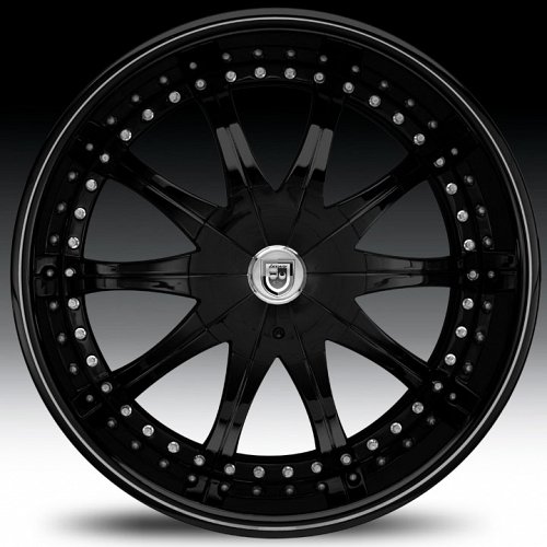 Lexani CS2 Full Gloss Black Custom Rims Wheels 1