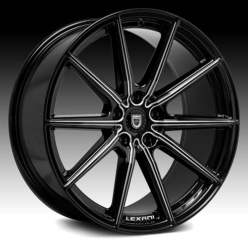 Lexani CSS-10 Gloss Black Milled Custom Wheels Rims 1