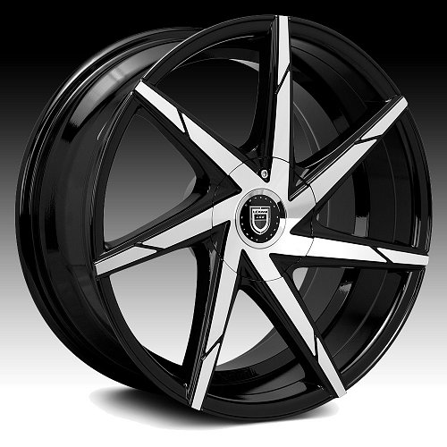 Lexani CSS-7 Gloss Black Machined Custom Wheels Rims 2