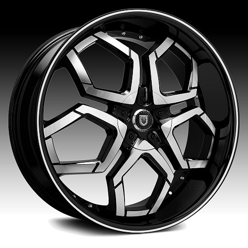 Lexani Hydra Machined Black Custom Wheels Rims 2