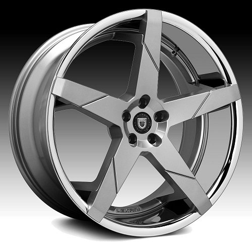 Lexani Invictus-Z Gunmetal with Chrome Lip Custom Wheels Rims 1